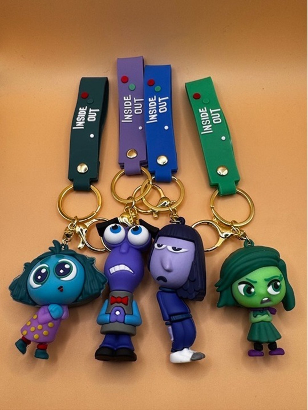 Inside Out Set of 4  Keychain Bundle  Movie Characters Keychain Bundles! New